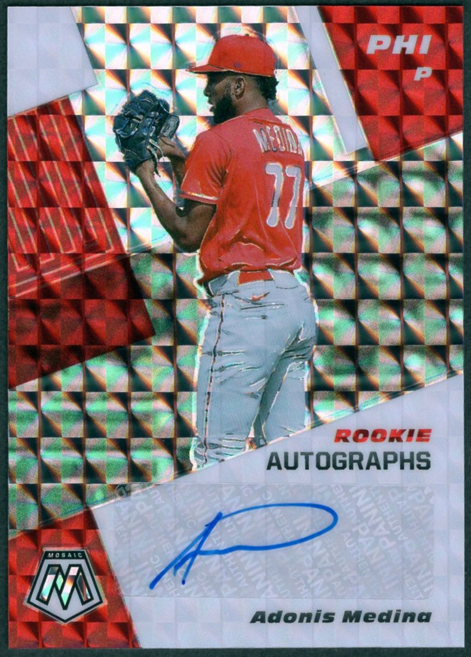 2021 Panini Mosaic #RAM-AM Adonis Medina Prizm Rookie Autograph