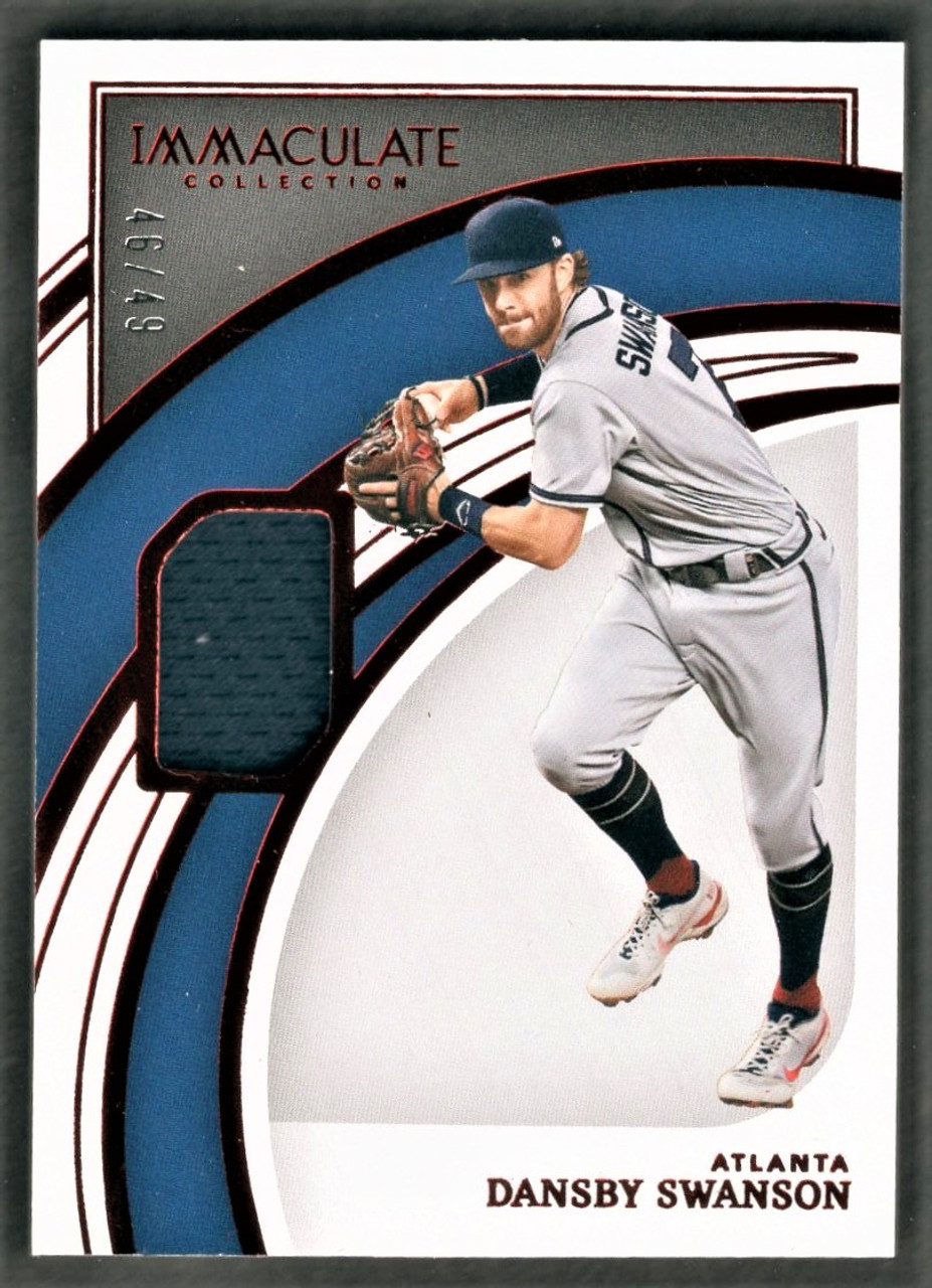 2022 Panini Immaculate #92 Dansby Swanson Jersey Relic 46/49 - The