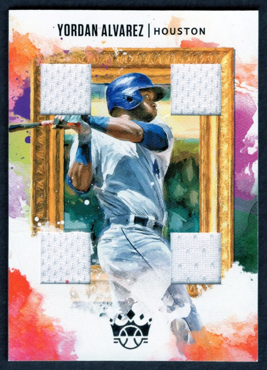 2020 Panini Diamond Kings #DKQ-YA Yordan Alvarez Quad Jersey Relic