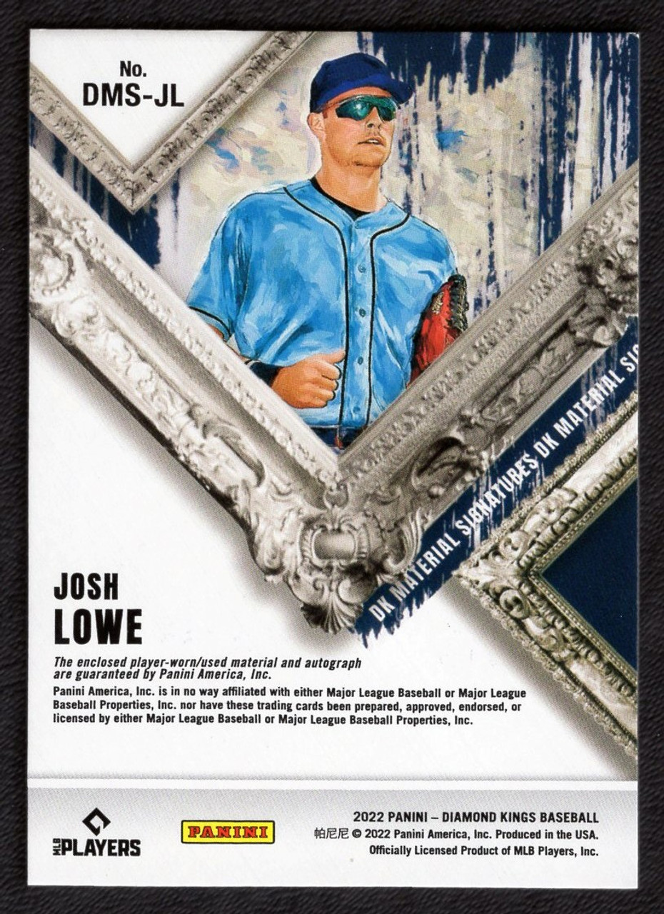 2022 Panini Diamond Kings #DMS-JL Josh Lowe Dual Jersey Relic Rookie Autograph