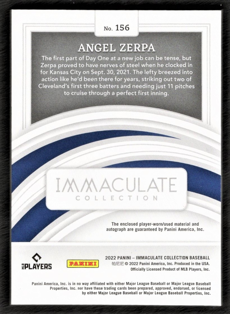 2022 Panini Immaculate #156 Angel Zerpa Rookie Jersey Patch Autograph 41/99