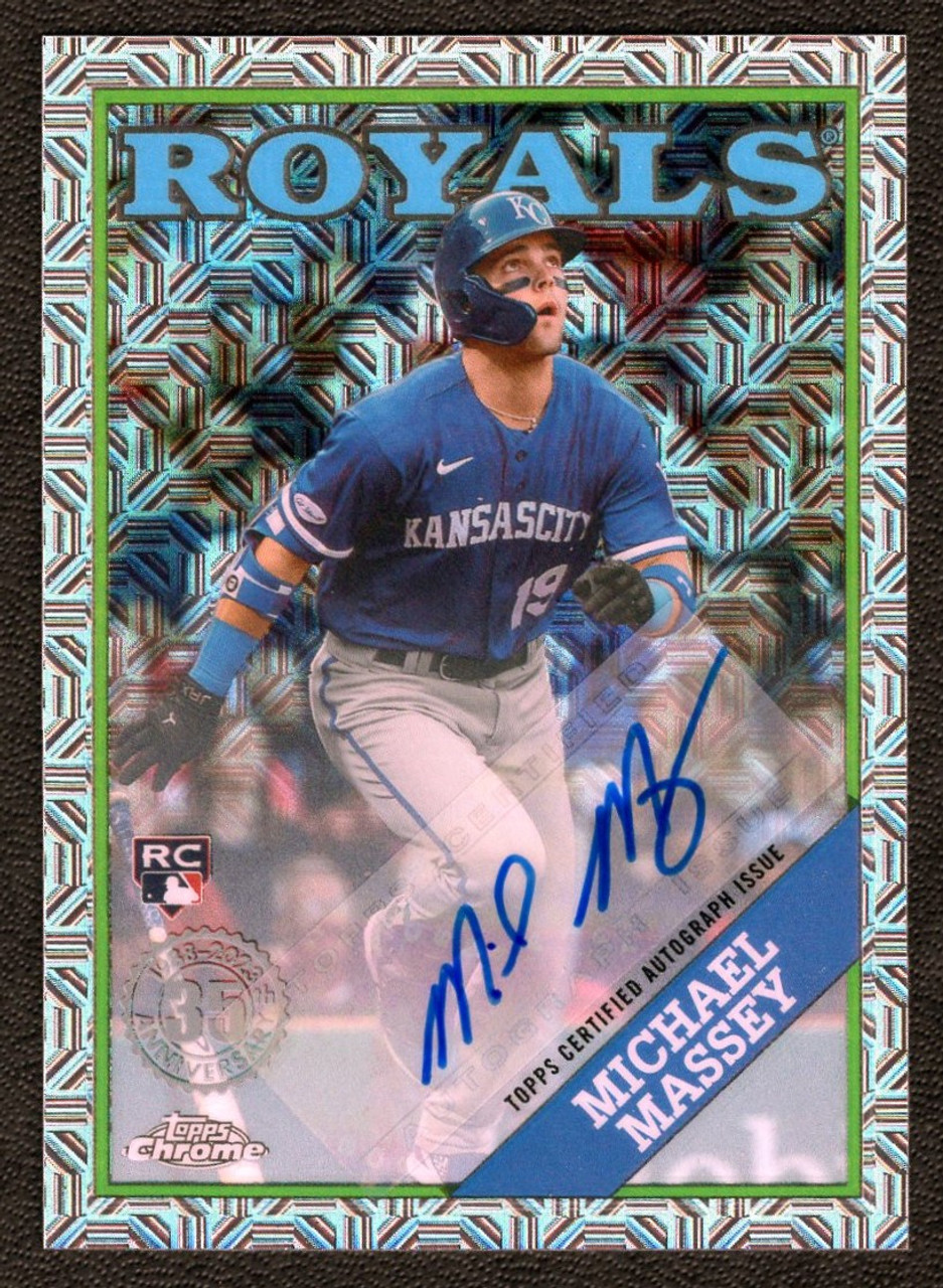 2023 Topps Series 2 #2T88C-74 Michael Massey Silver Pack Refractor Rookie Autograph 128/133