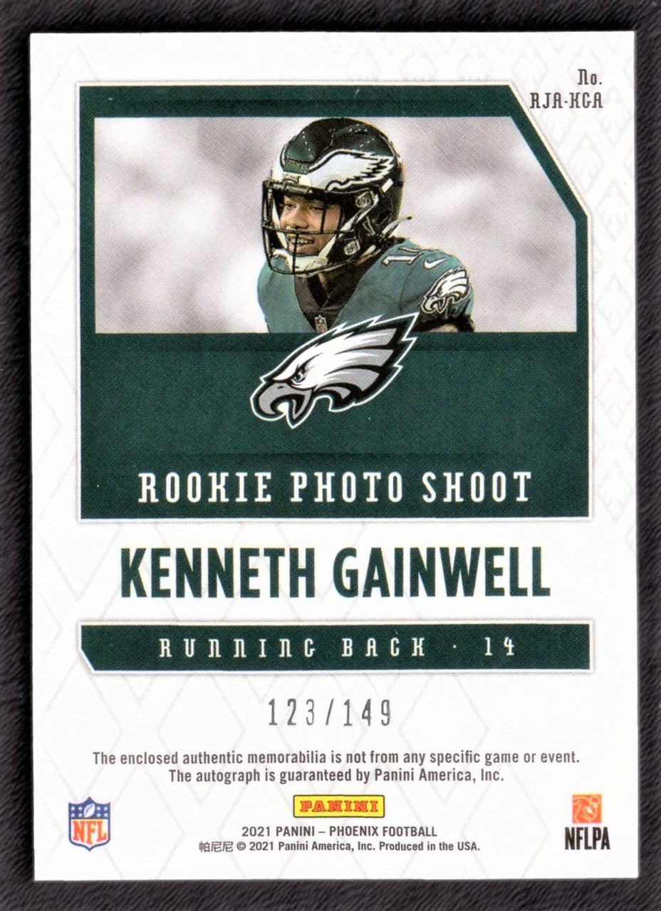 2021 Panini Phoenix #RJA-KGA Kenneth Gainwell Rookie Jersey Relic Autograph 123/149