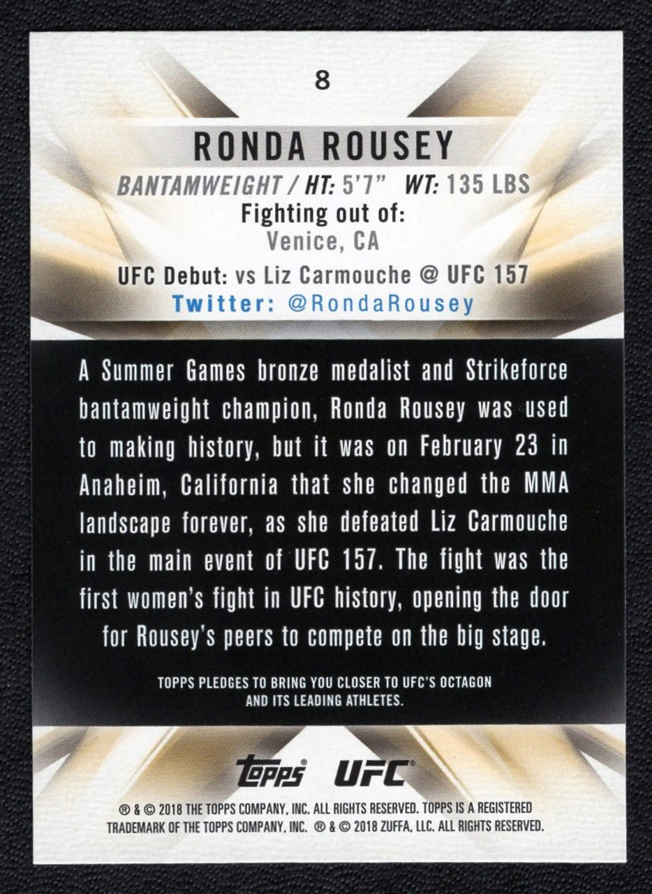 2018 Topps UFC Knockout #8 Ronda Rousey