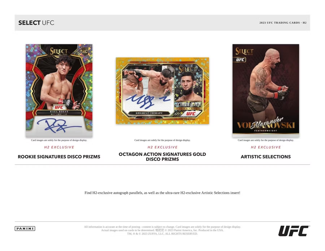 2023 Panini Select UFC H2 Hobby Hybrid Box