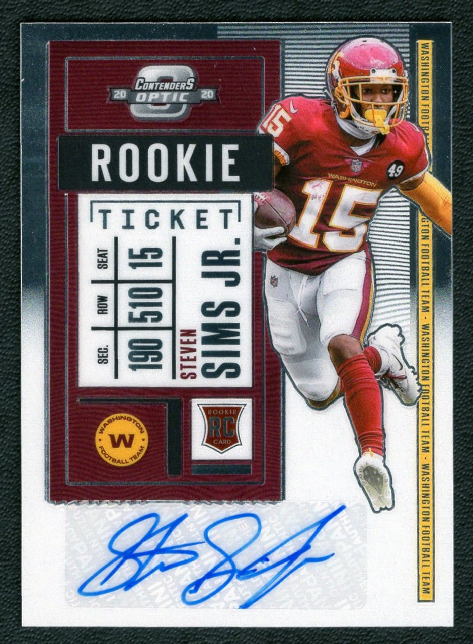 2020 Panini Contenders Optic #204 Steven Sims Jr. Rookie Ticket Autograph