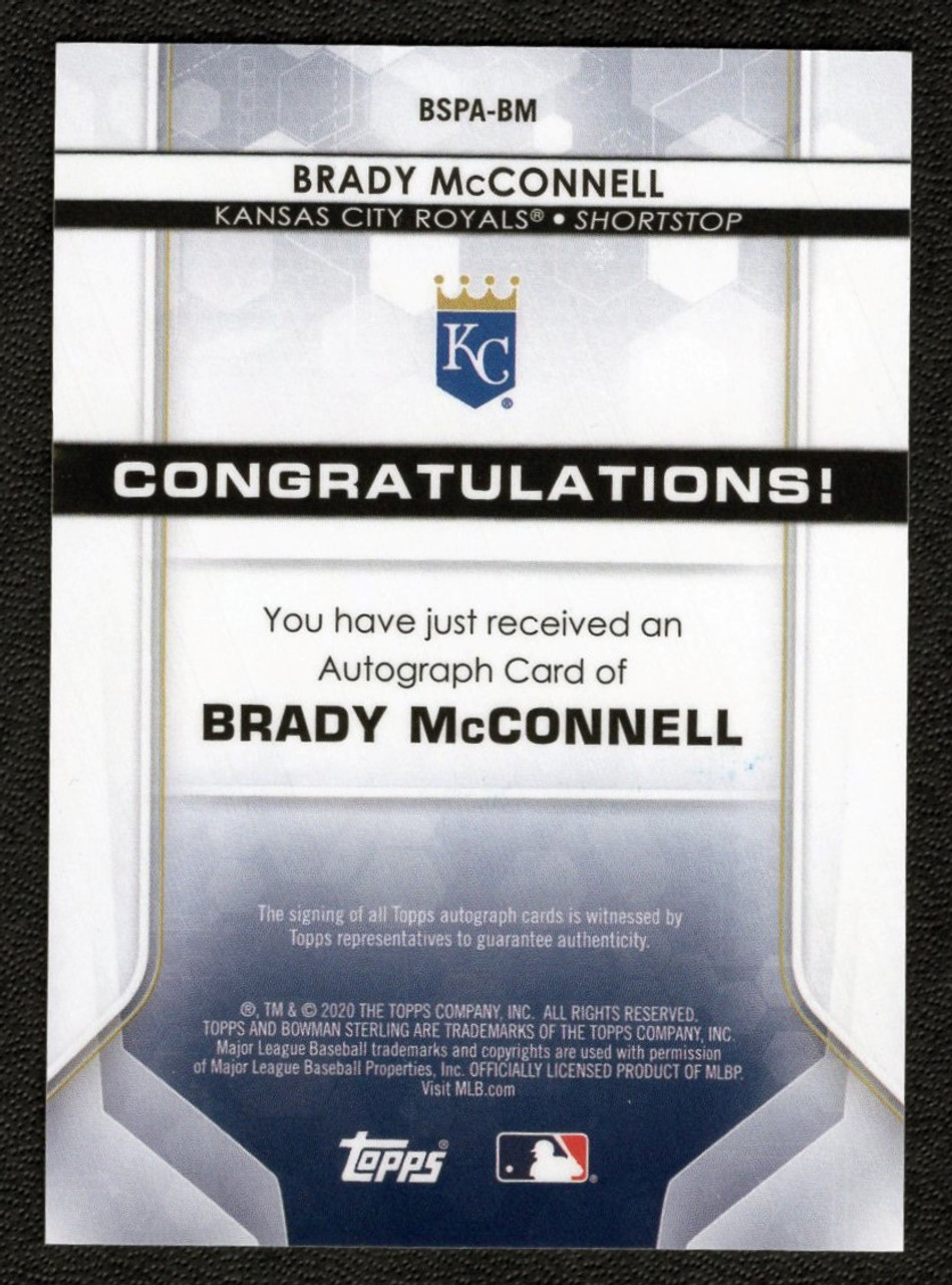 2020 Bowman Sterling #BSPA-BM Brady McConnell Prospect Autograph