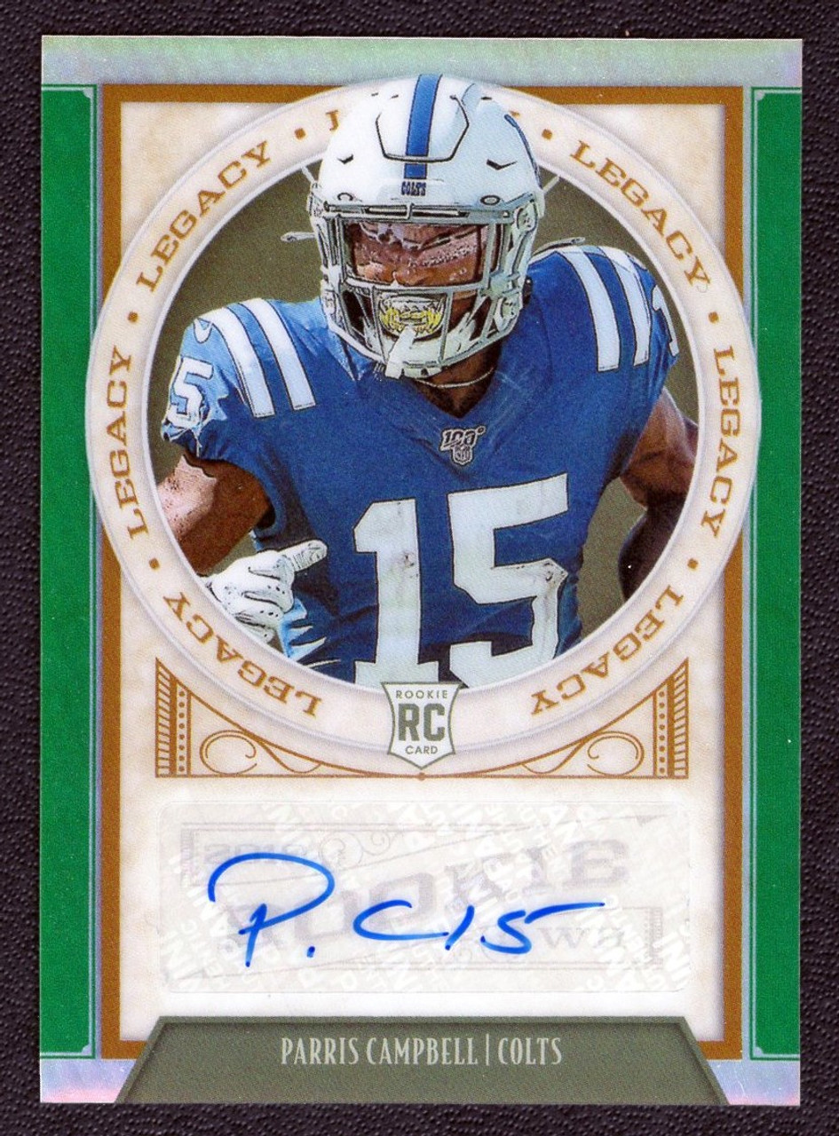 2019 Panini Legacy #221 Parris Campbell Green Parallel Rookie Autograph 24/25