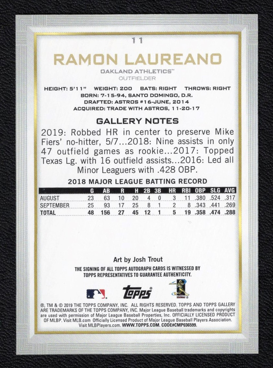 2019 Topps Gallery #11 Ramon Laureano Rookie Autograph