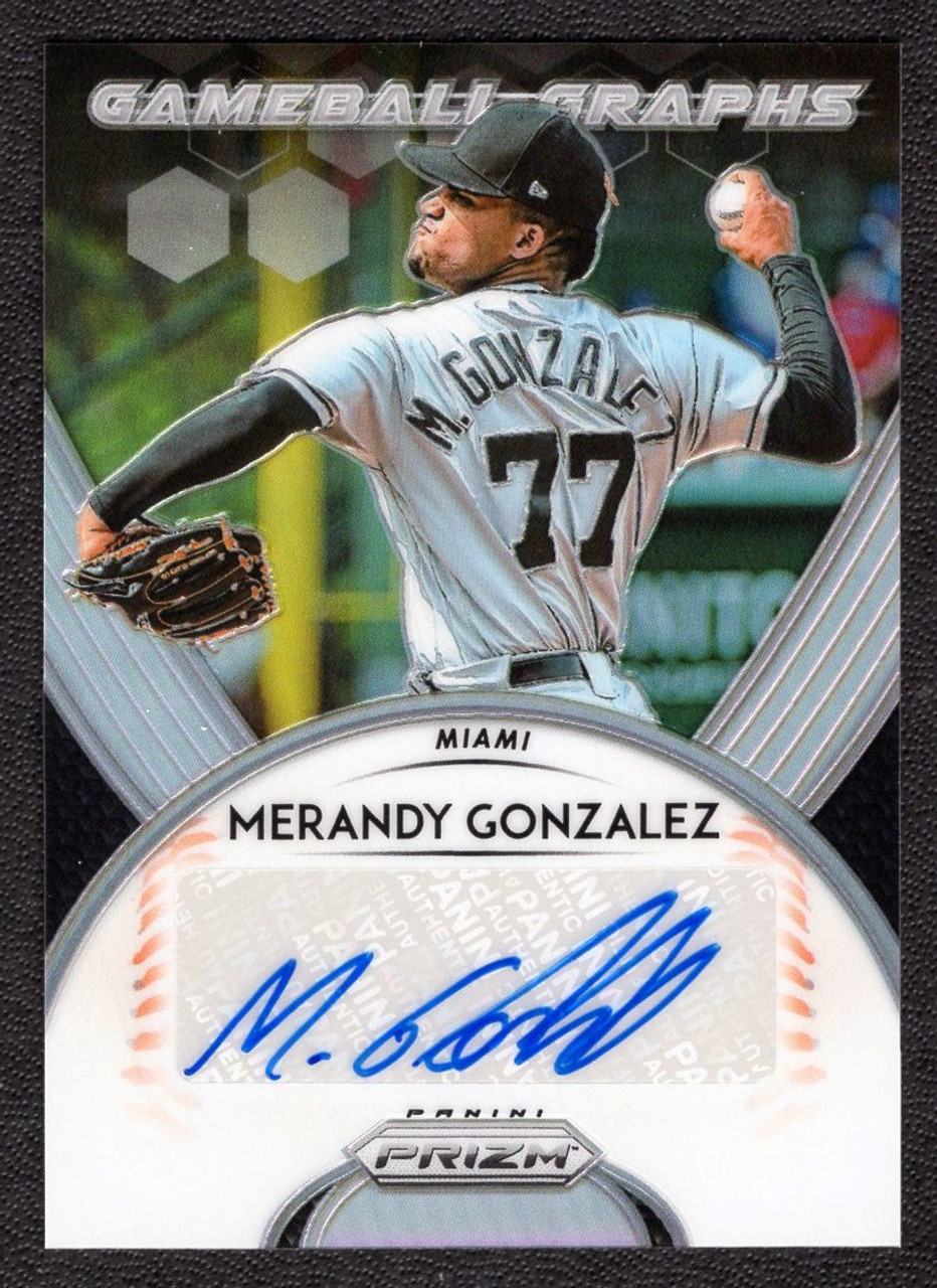 2019 Panini Prizm #GB-MG Merandy Gonzalez GameBall Graphs Silver Prizm Autograph