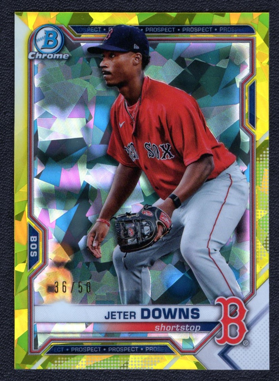 2021 Bowman Chrome Sapphire #BCP-107 Jeter Downs Yellow Sapphire Refractor 36/50