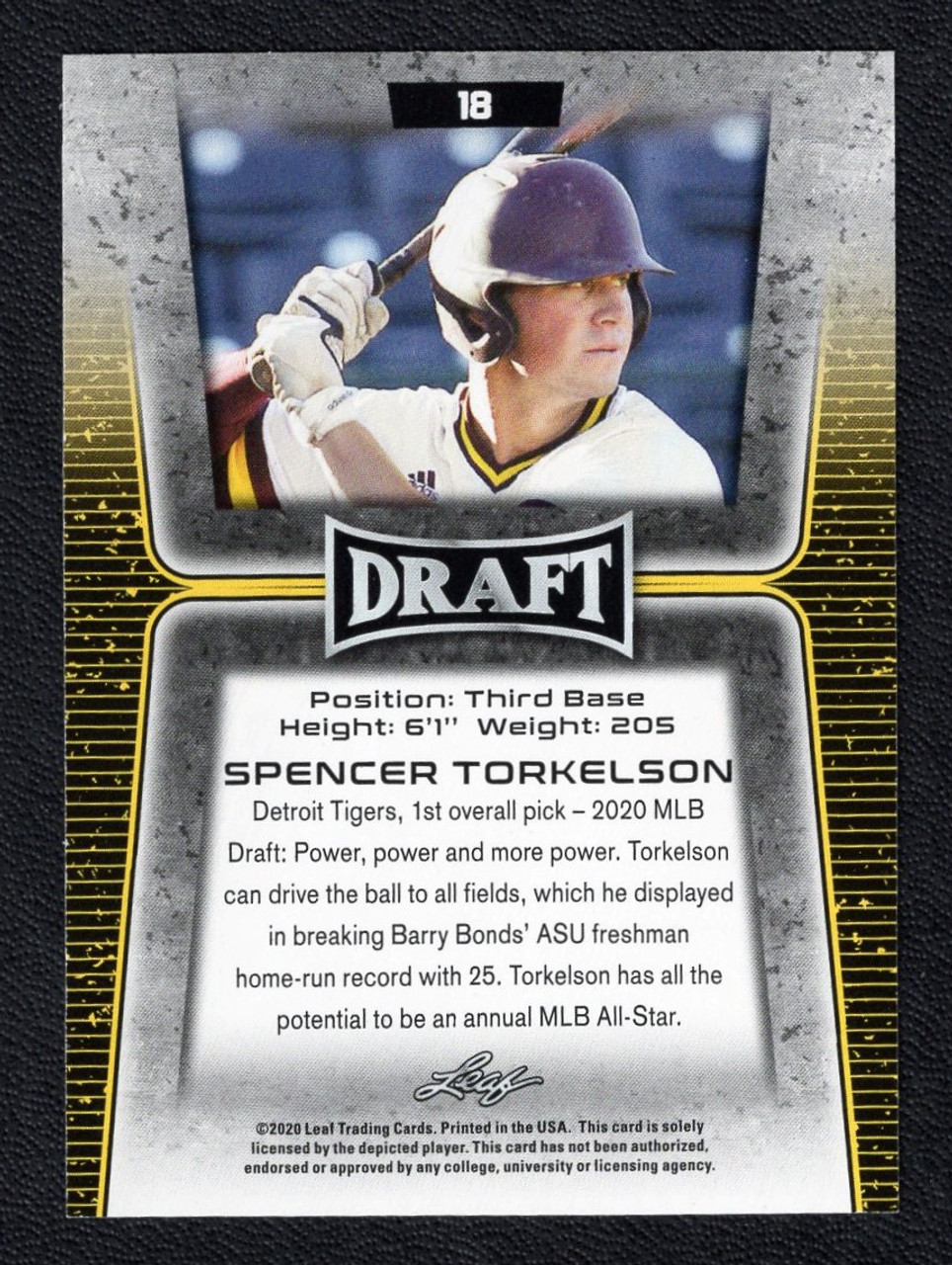 2020 Leaf Draft #18 Spencer Torkelson XRC Rookie