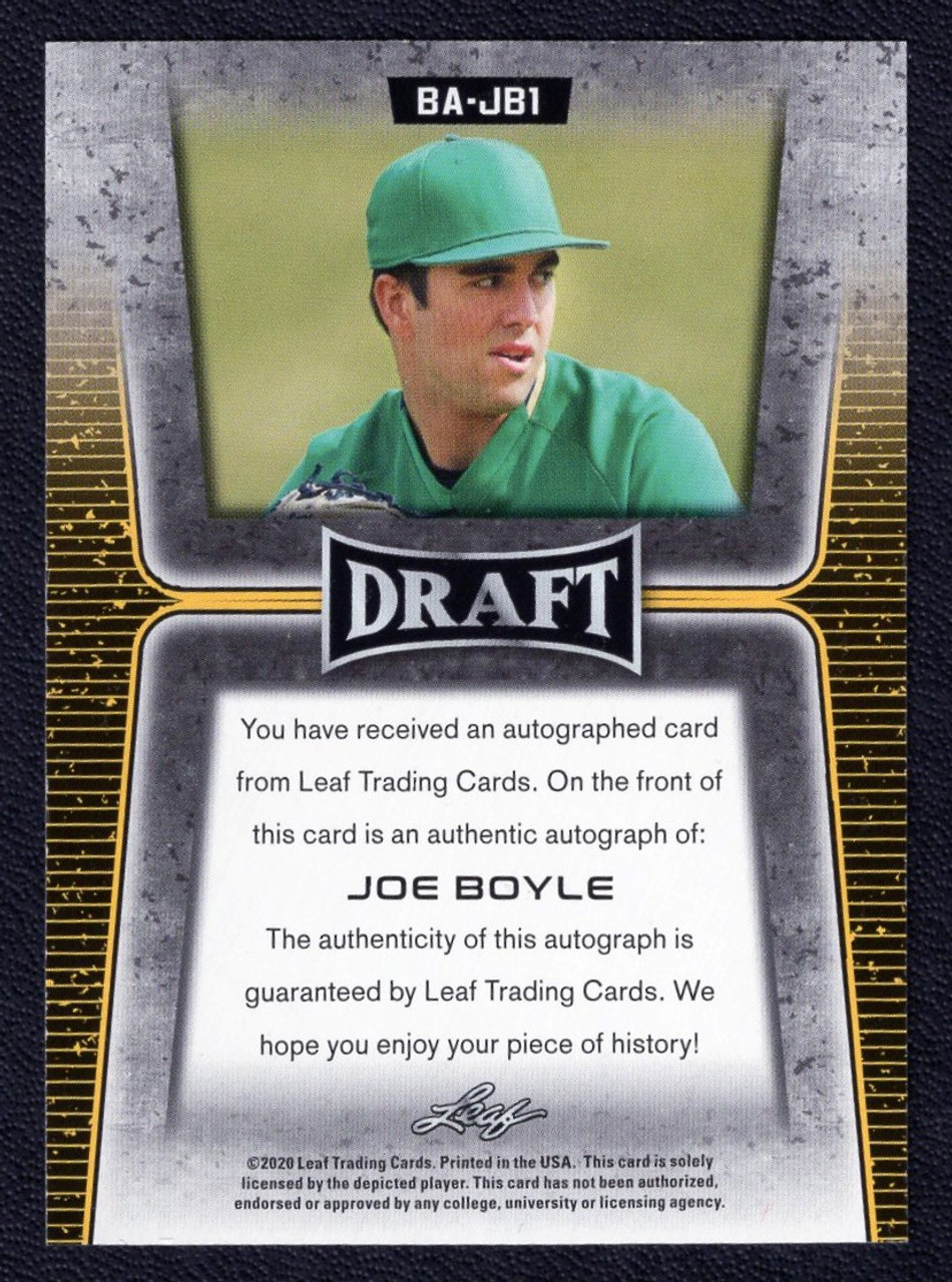 2020 Leaf Draft #BA-JB1 Joy Boyle XRC Gold Parallel Rookie Autograph