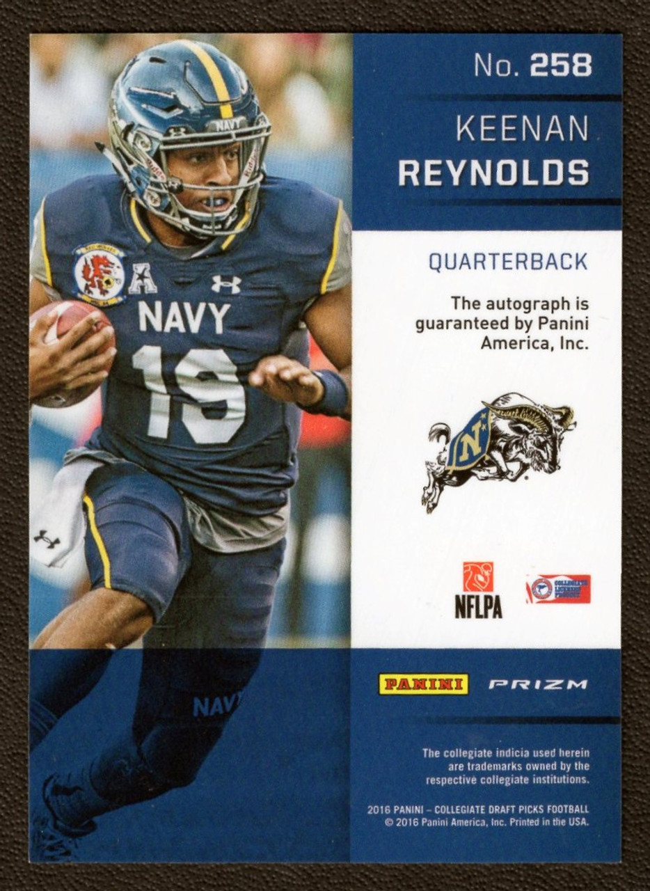 2016 Panini Prizm Draft Picks #258 Keenan Reynolds Blue Prizm Rookie Autograph