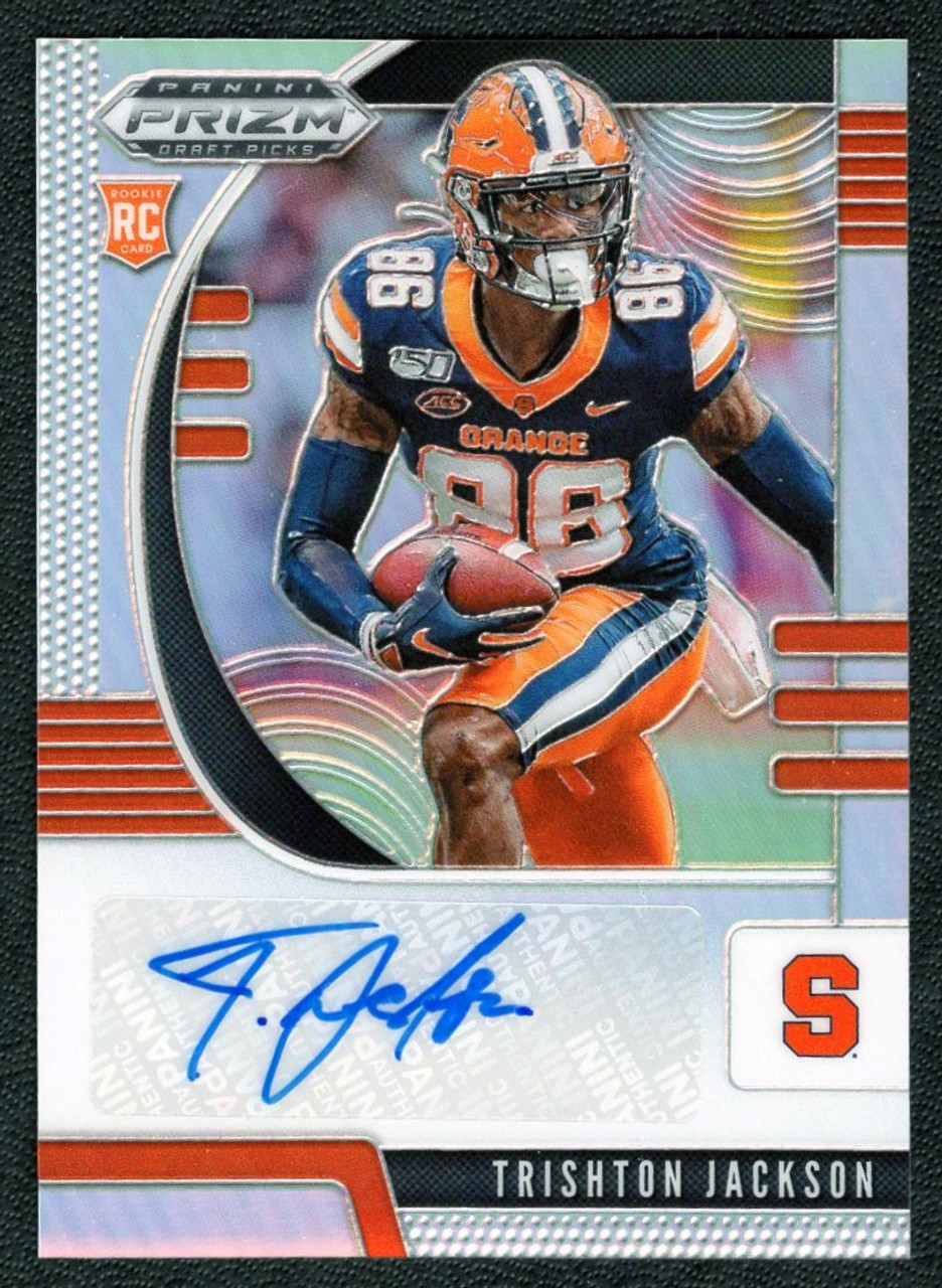 2020 Panini Prizm Draft Picks #286 Trishton Jackson Silver Prizm Rookie Autograph