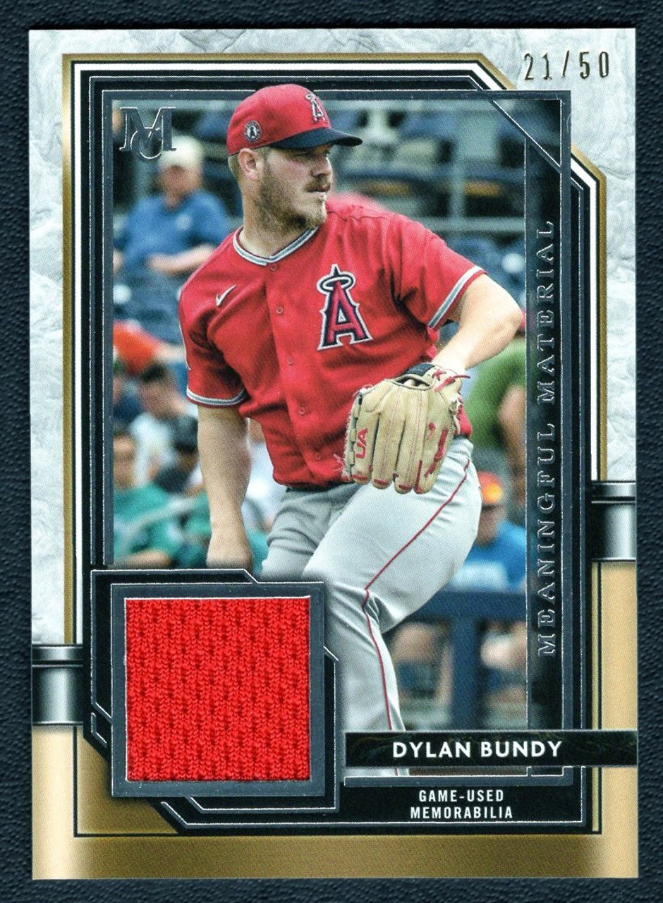 2021 Topps Museum #MMR-DB Dylan Bundy Meaningful Material Game Used Jersey Relic 21/50