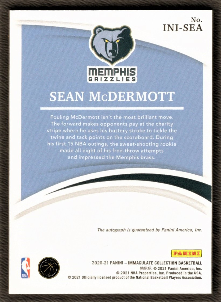 2020/21 Panini Immaculate #INI-SEA Sean McDermott Initiation Ink Rookie Autograph 07/99