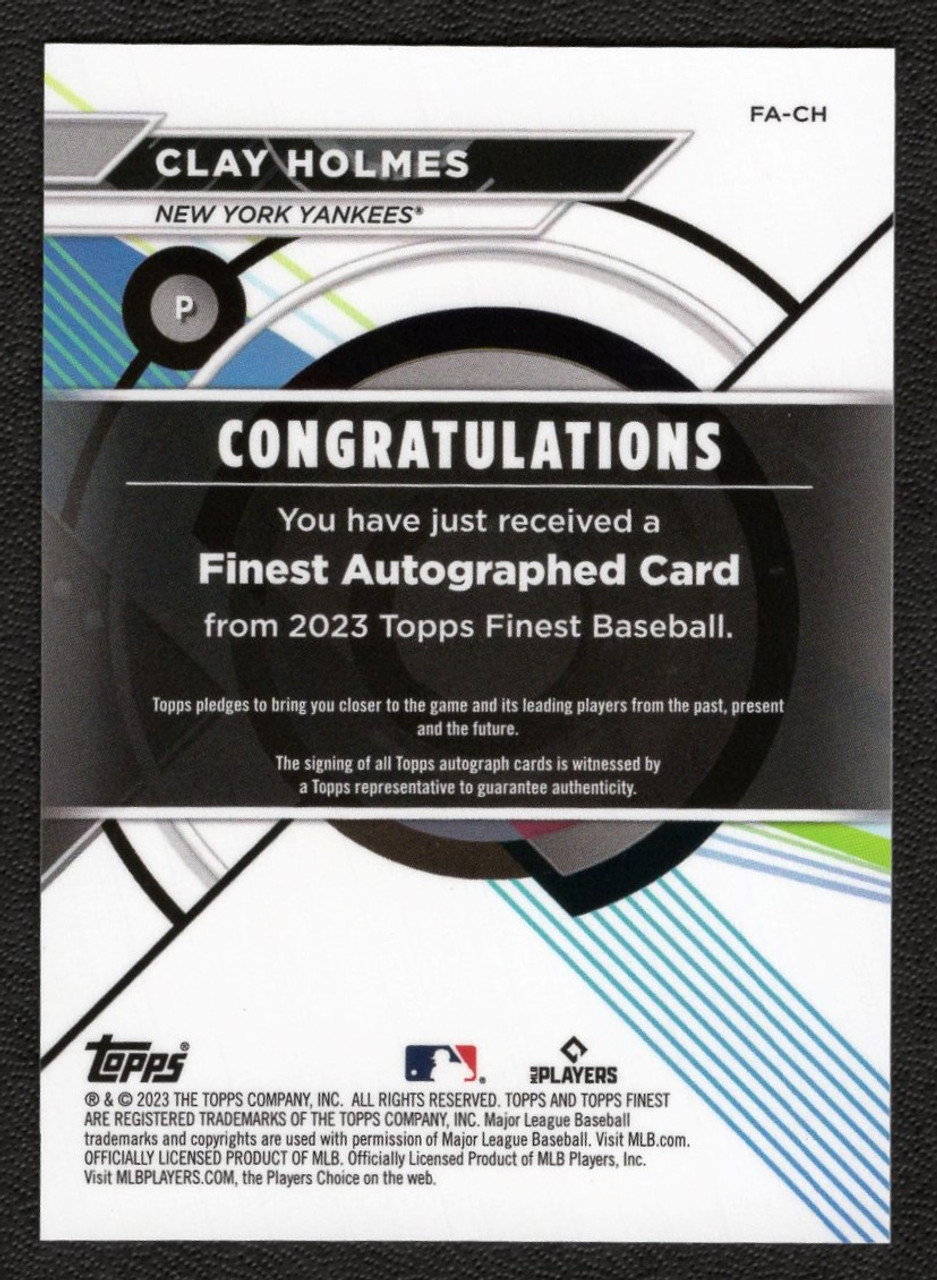 Clay Holmes #FA-CH Prices  2023 Topps Finest Autographs