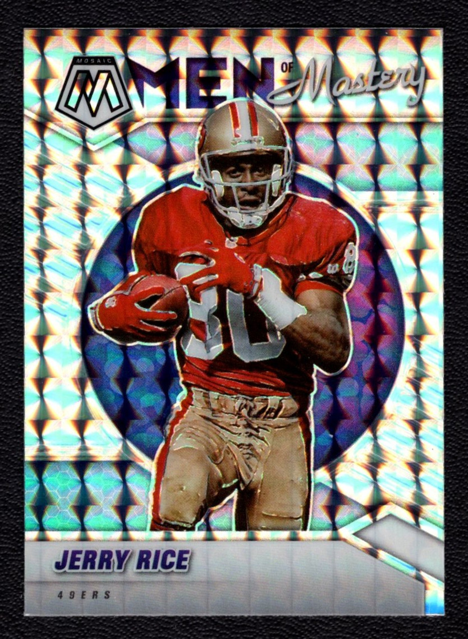 2021 Panini Mosaic #MM12 Jerry Rice Men of Mastery Silver Prizm