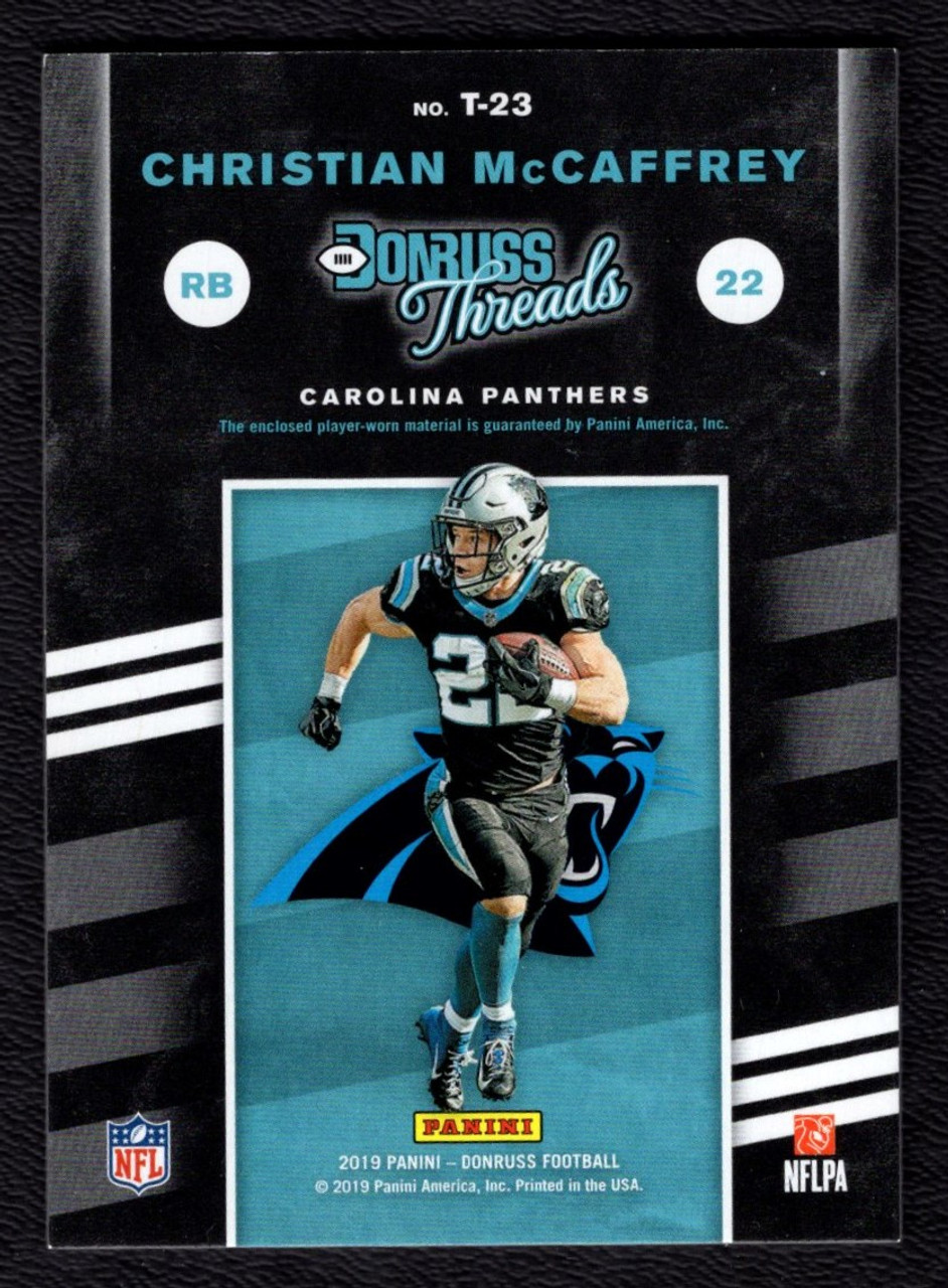 2019 Panini Donruss Threads #T-23 Christian McCaffrey Jersey Relic