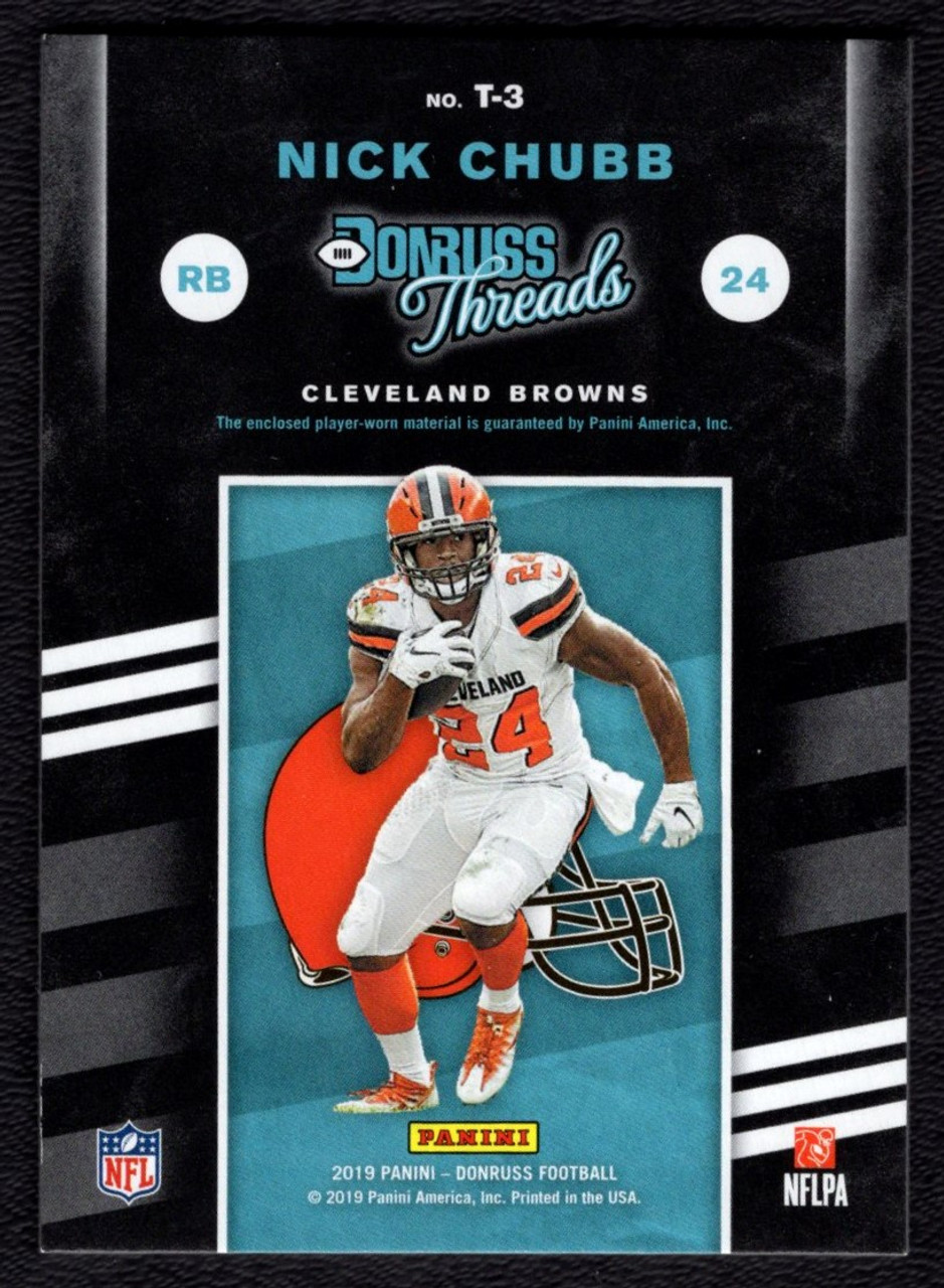 2019 Panini Donruss Threads #T-3 Nick Chubb Jersey Relic