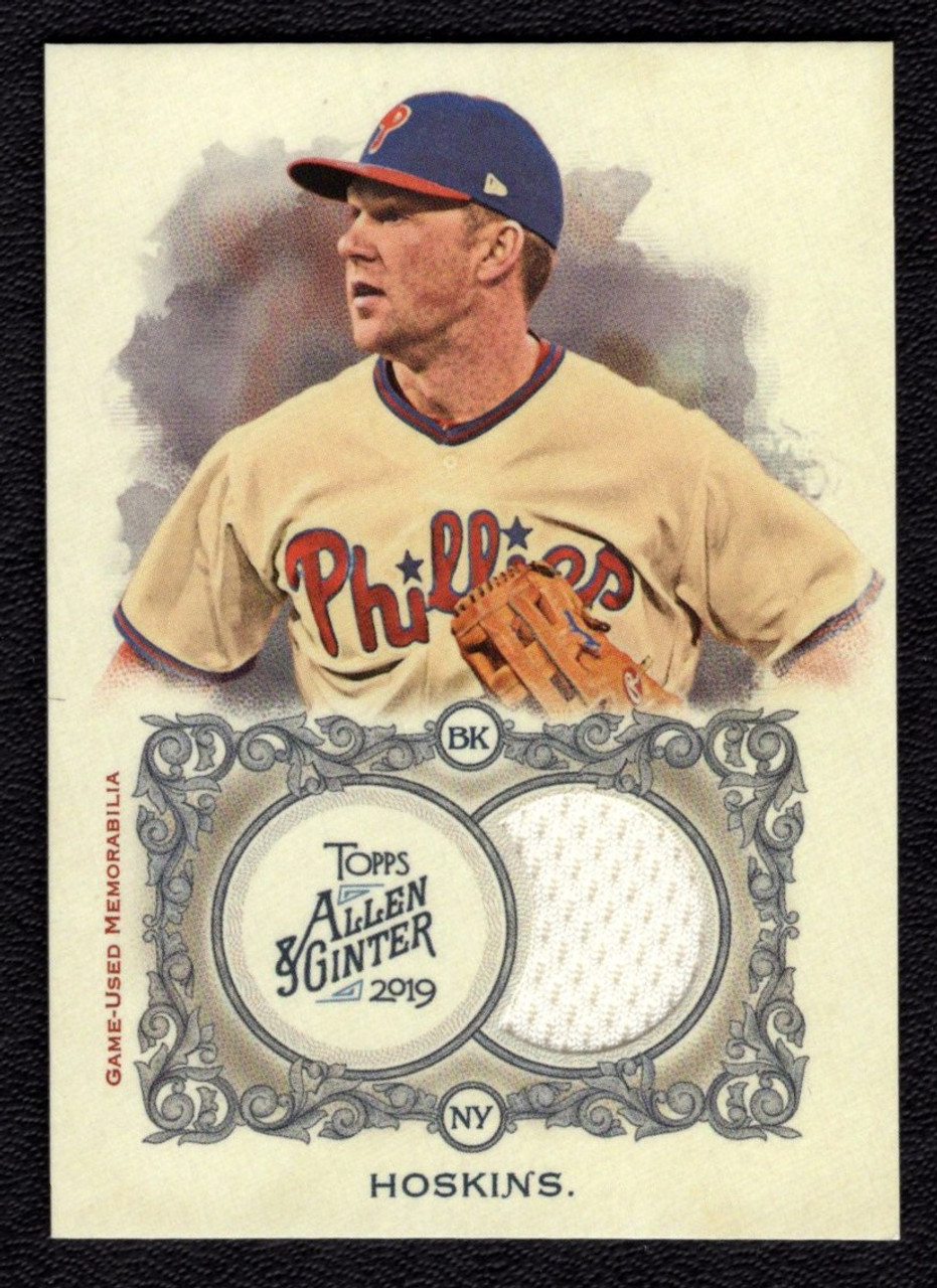 2019 Topps Allen & Ginter #FSRB-RH Rhys Hoskins Game Used Jersey Relic