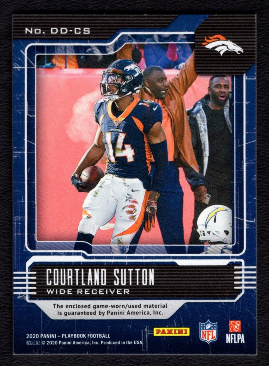 2020 Panini Playbook #DD-CS Courtland Sutton Down & Dirty Game Used Jersey Relic 026/149