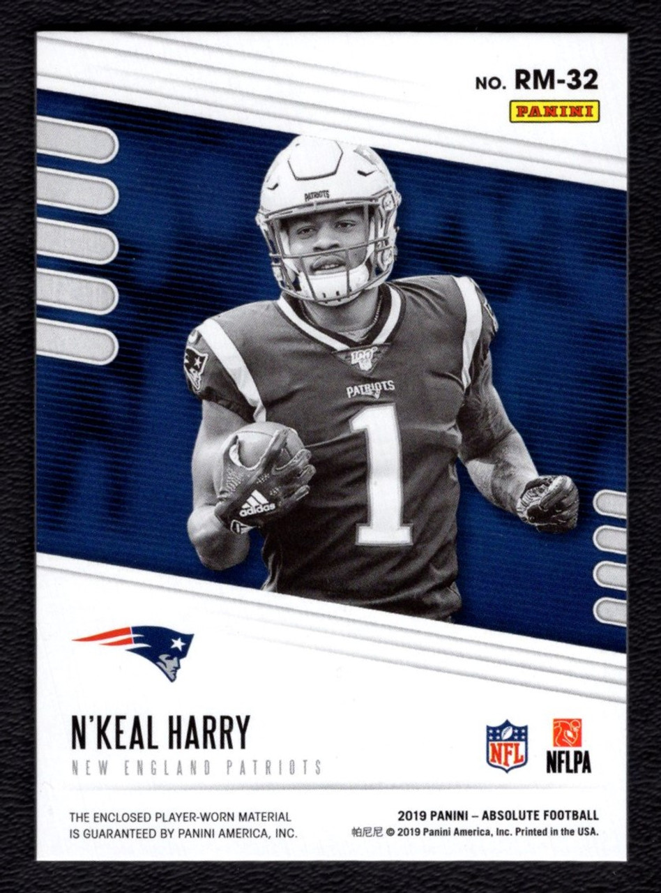 2019 Panini Absolute #RM-32 N'Keal Harry Rookie Materials Jersey Relic