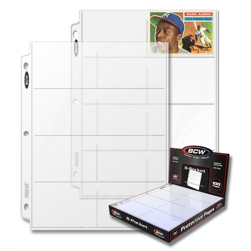 Trading Card Holder Sheets 50 Pack BCW Pro 4-Pocket Trading Card Pages - Pack Of 50, Acid-Free For Baseball & Sports Cards, 3-Ring Holes Bcw Protective Sheets Trading Card Holder Sheets 50 Pack BCW Pro 4-Pocket Trading Card Pages - Pack Of 50, Acid-Free For Baseball & Sports Cards, 3-Ring Holes Bcw Protective Sheets
