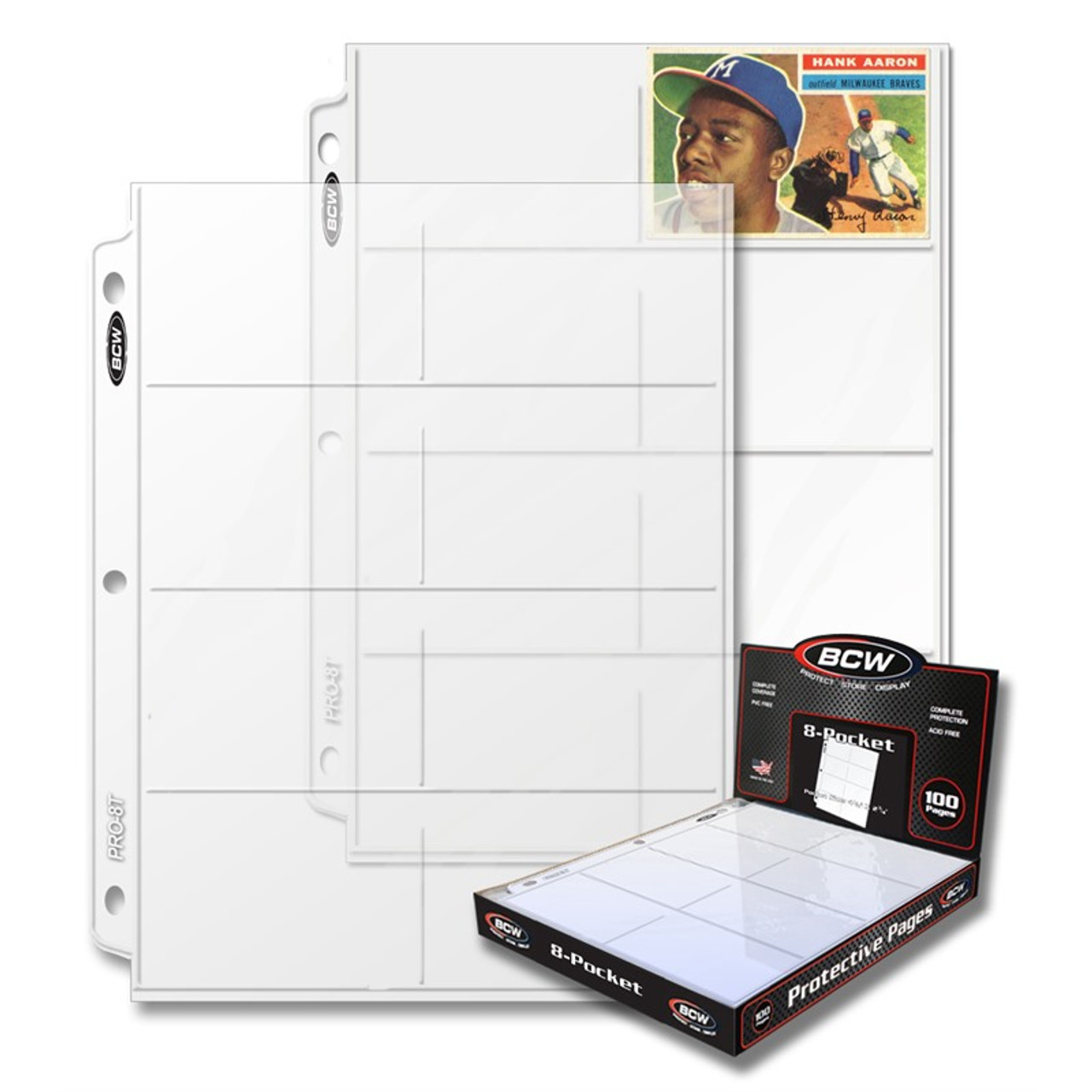 BCW Pro 8-Pocket Pages 100ct Box