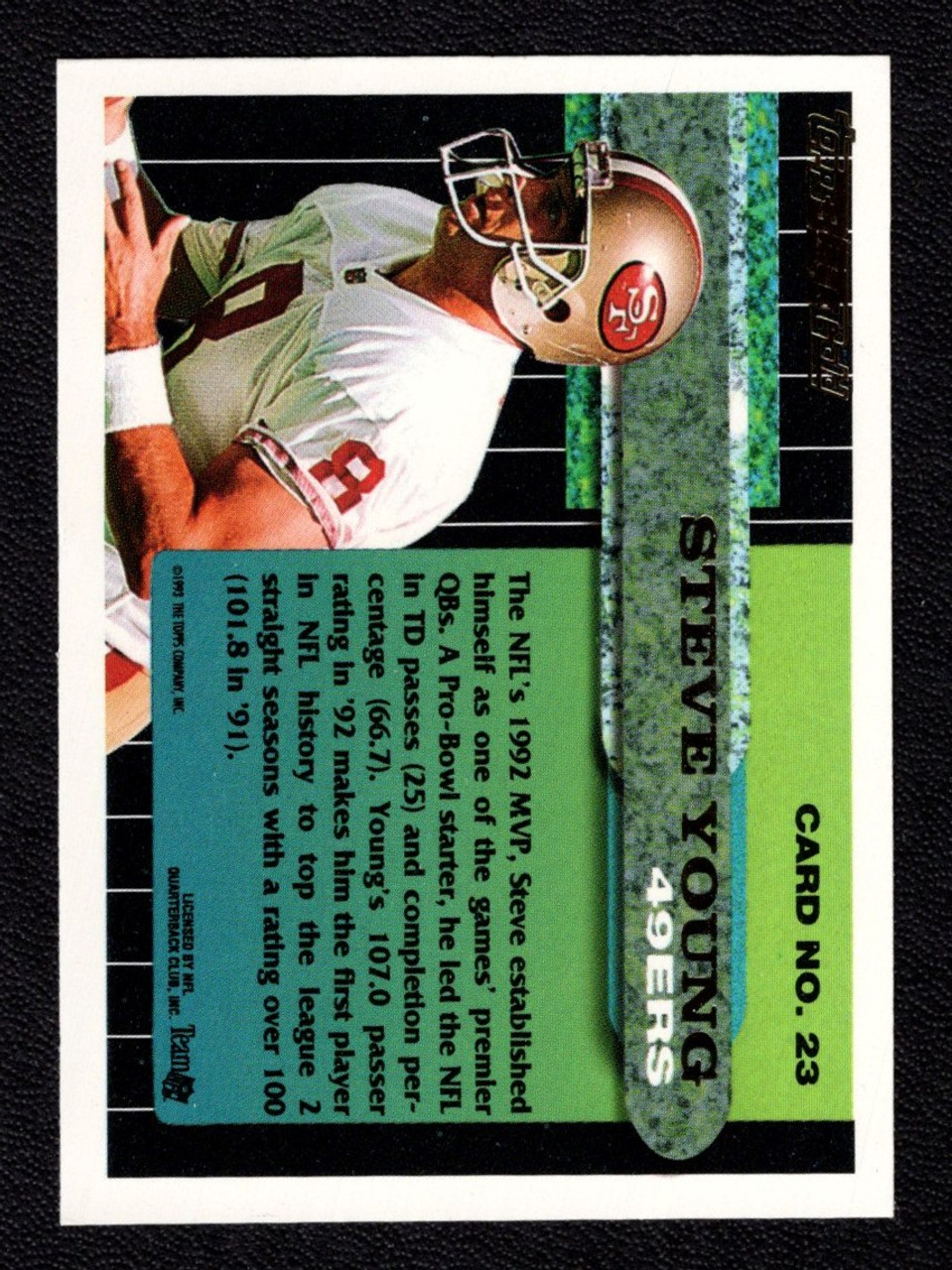 1993 Topps #23 Steve Young Black Gold