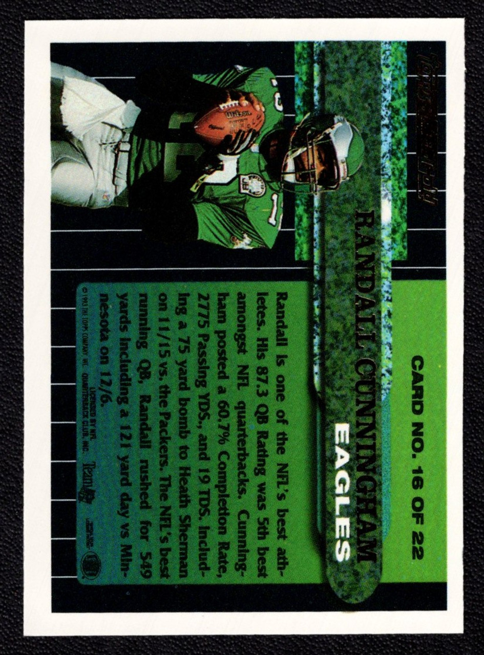 1993 Topps #16 Randall Cunningham Black Gold