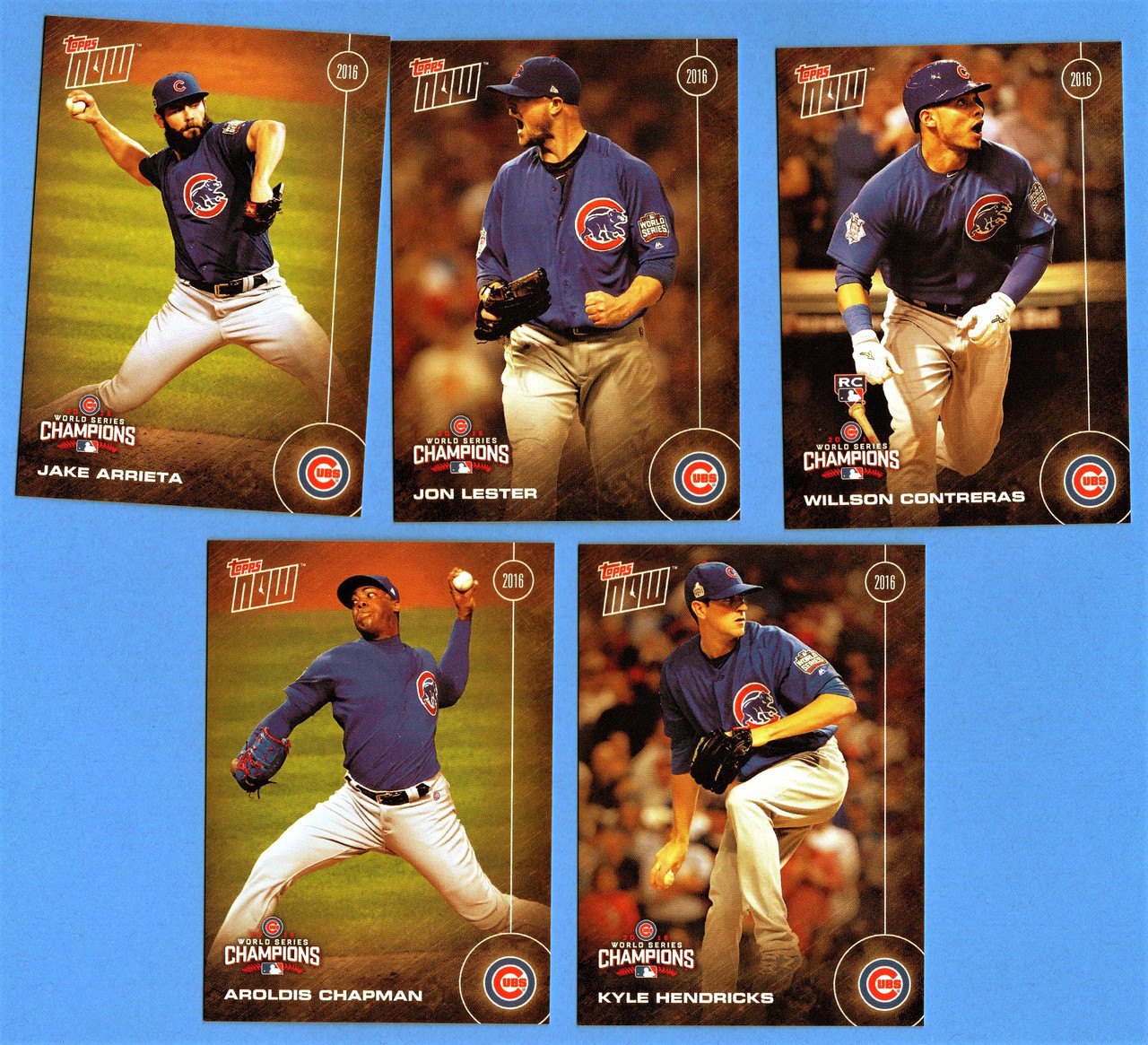 Chicago Cubs / Complete 2017 Topps Series 1 & 2 Baseball Team Set. 2016  World Series Champs