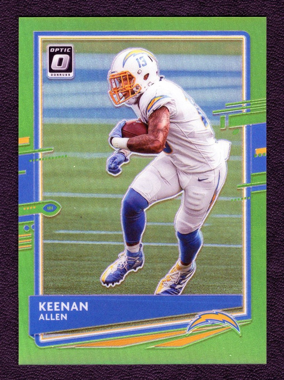 2020 Panini Donruss Optic #55 Keenan Allen Lime Green Prizm 09/35