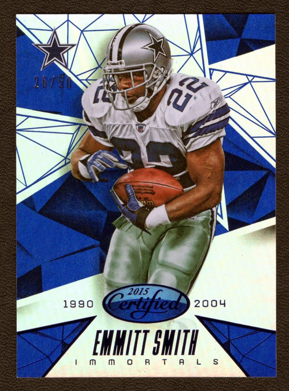 2015 Panini Certified #112 Emmitt Smith Blue Mirror Parallel 26/50