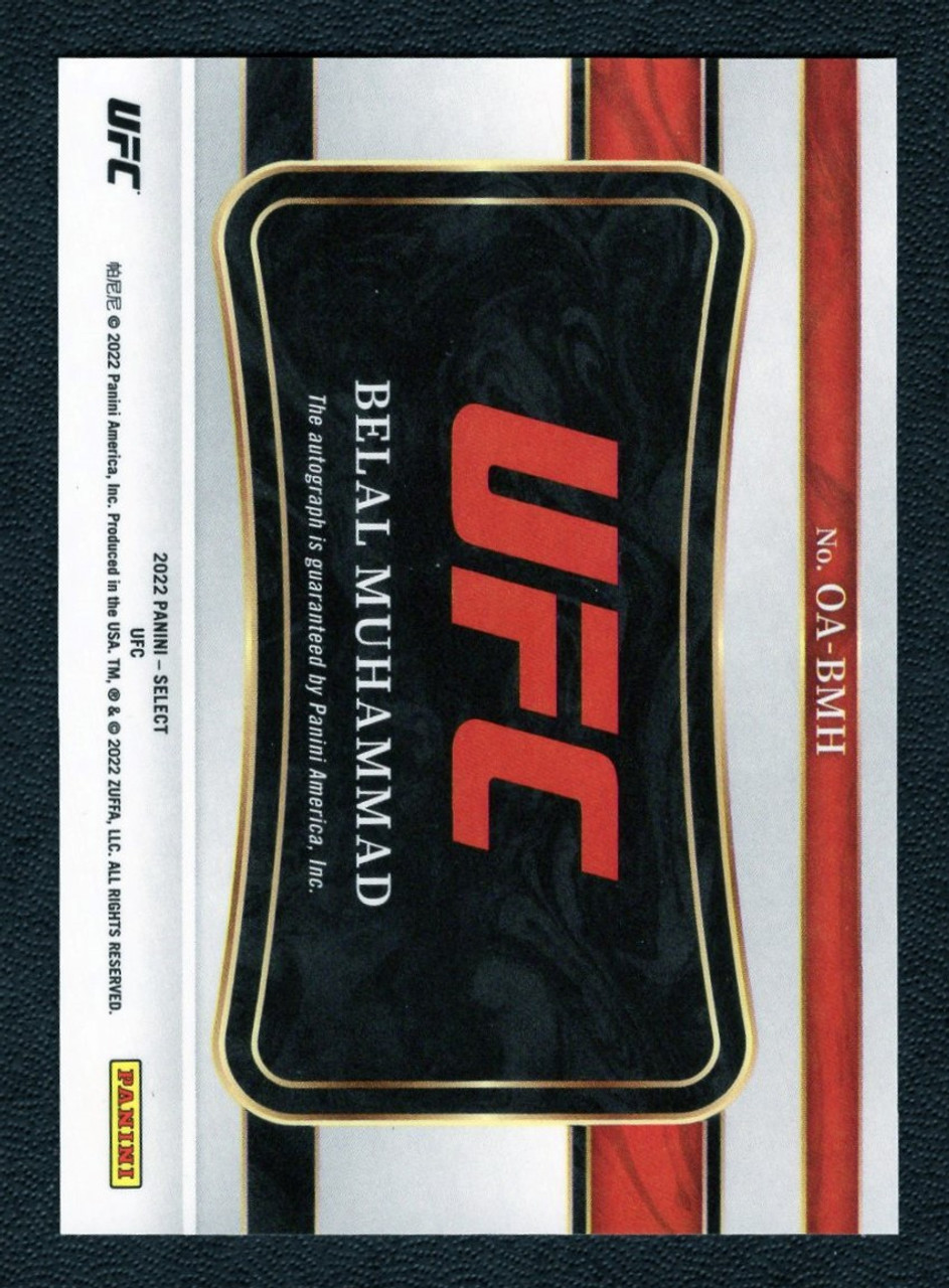 2022 Panini Select UFC #OA-BMH Belal Muhammad Octagon Action Signatures Autograph