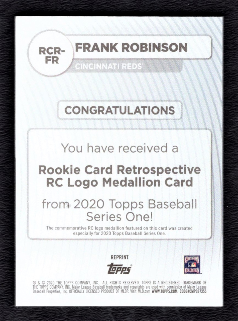 2020 Topps Series 1 #RCR-FR Frank Robinson Retrospective RC Logo Medallion