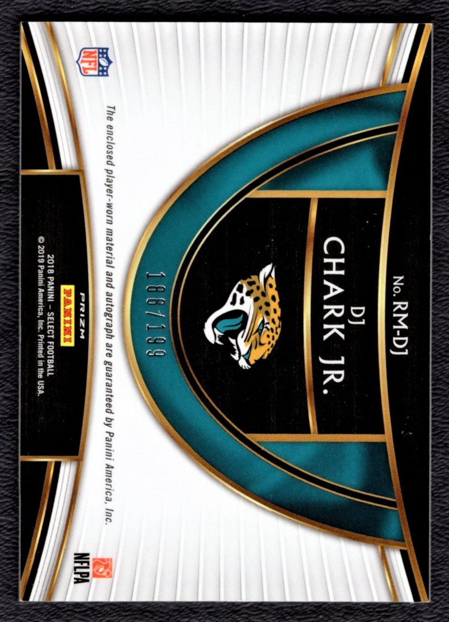 2018 Panini Select #RM-DJ DJ Chark Jr. Silver Prizm Rookie Jersey Autograph 188/199