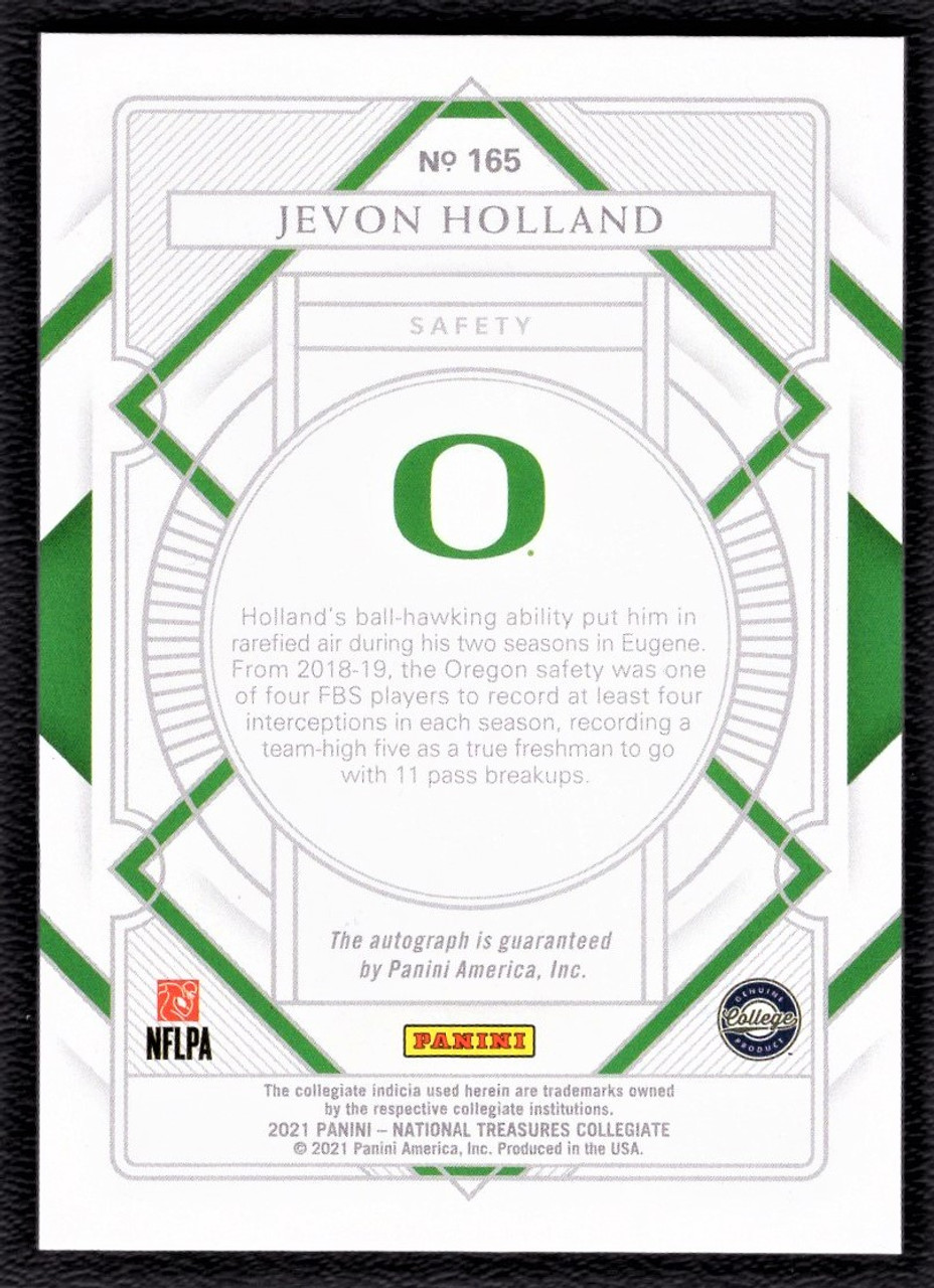 2021 Panini National Treasures Collegiate #165 Jevon Holland Rookie Autograph 09/99