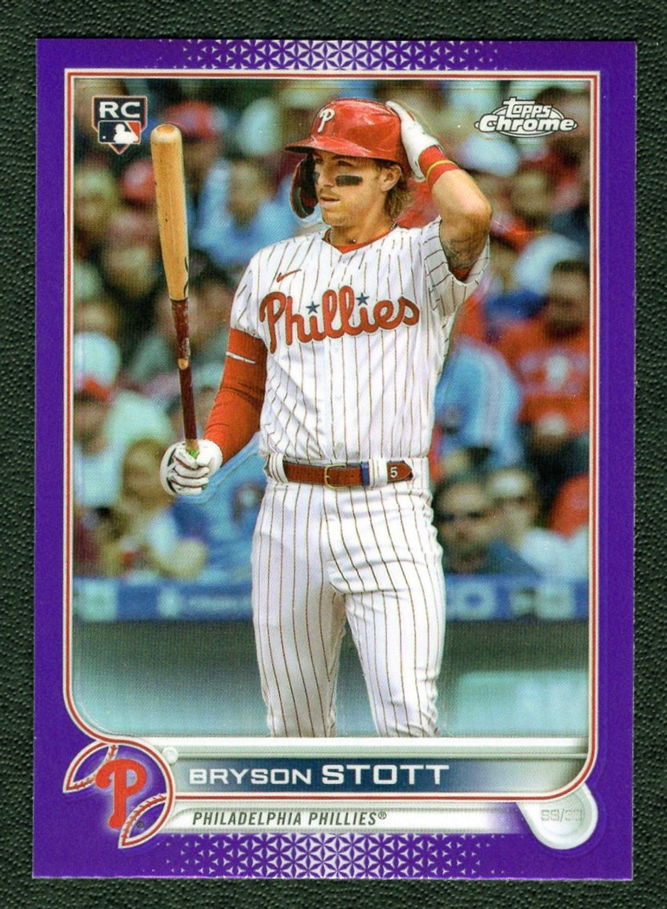 2022 Topps Chrome Update #USC154 Bryson Stott Purple Refractor Rookie/RC