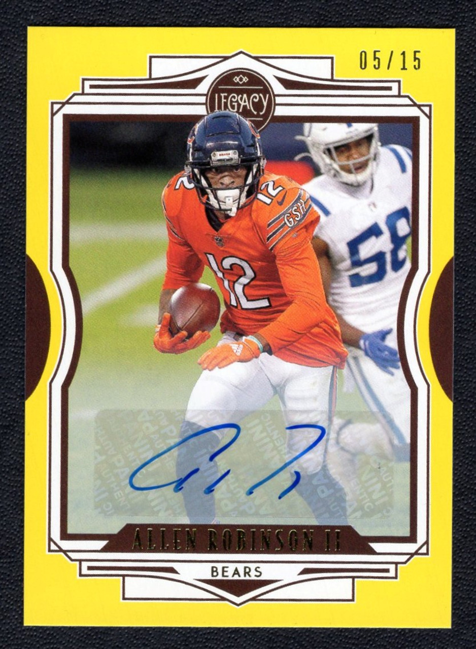 2021 Panini Legacy #57 Allen Robinson II Yellow Parallel Autograph 05/15