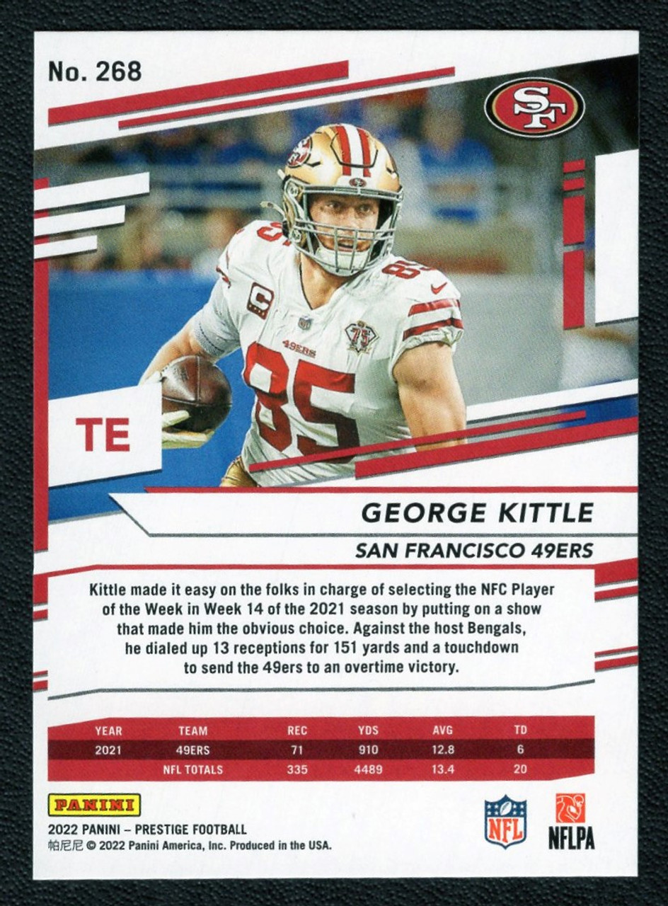 2022 Panini Prestige #268 George Kittle Extra Points Orange Parallel 71/75