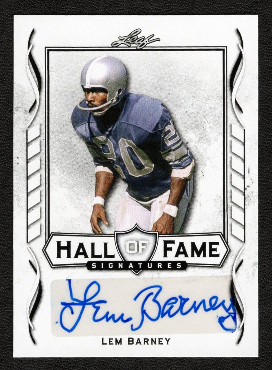 2021 Leaf #HOF-LBI Lem Barney Hall Of Fame Signatures Autograph