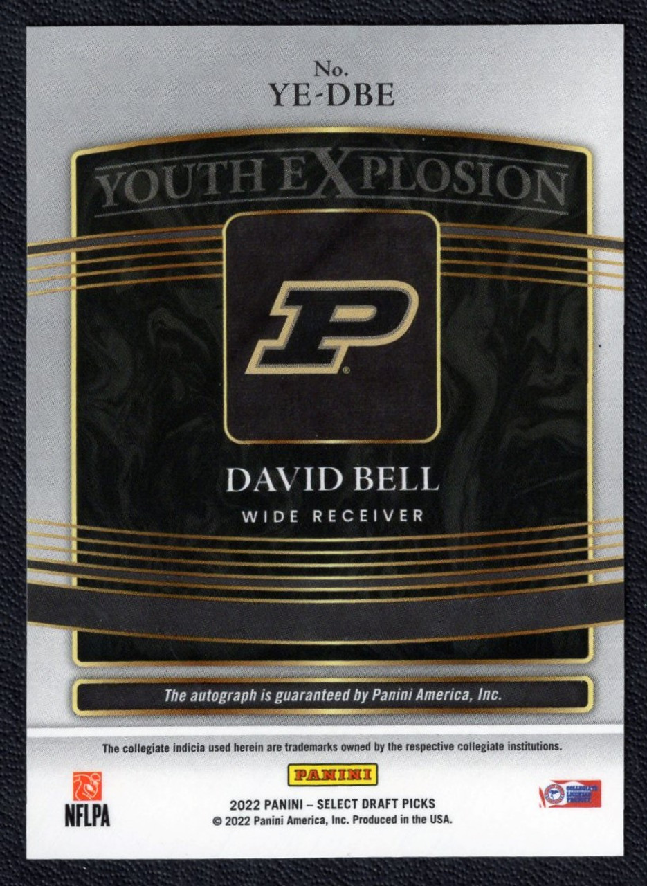 2022 Panini Select Draft Picks #YE-DBE David Bell Youth Explosion Rookie Autograph