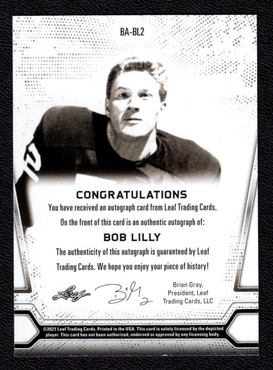 2021 Leaf #BA-BL2 Bob Lilly Gold Parallel Autograph