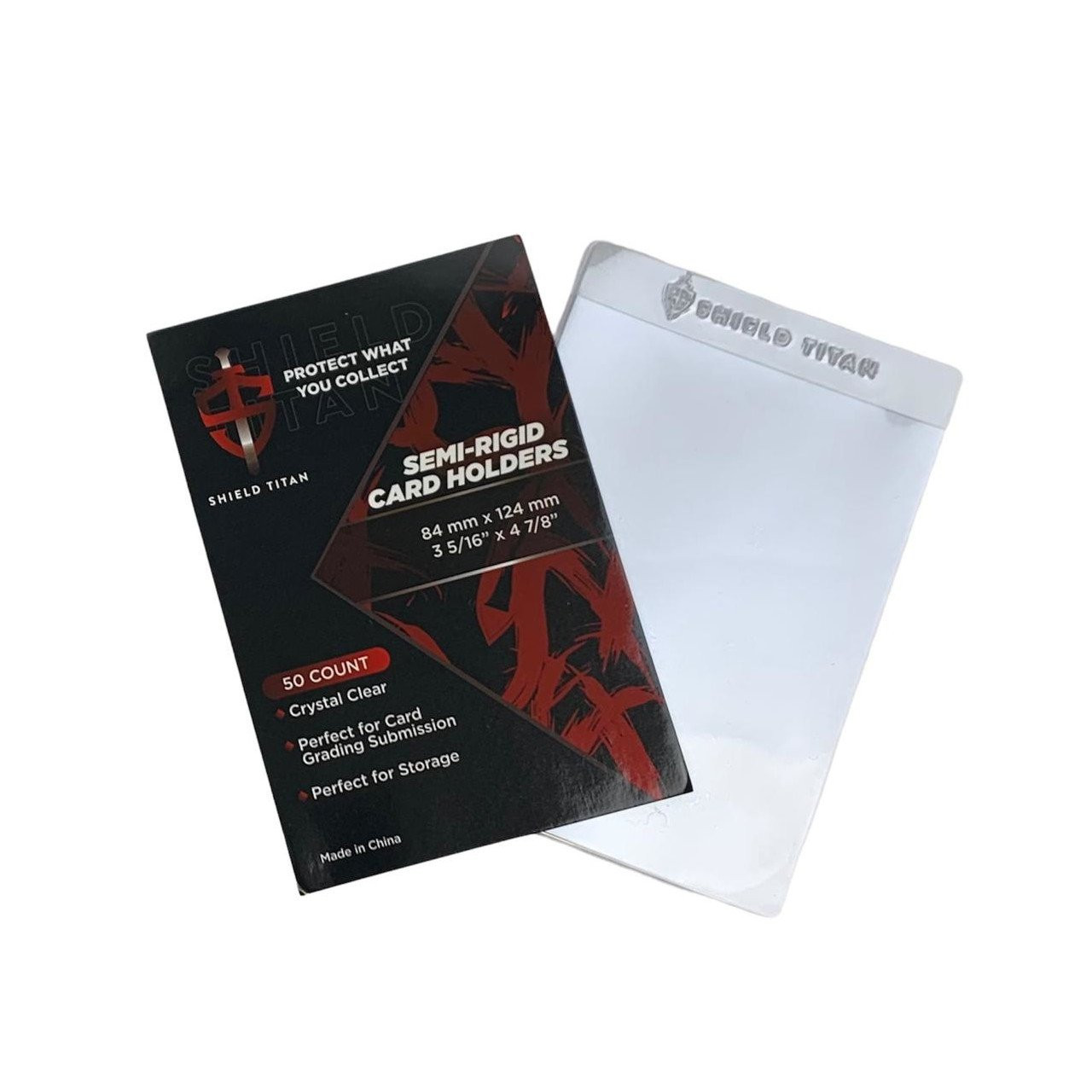 Shield Titan SemiRigid Card Holders (Standard Size) Pack of 50