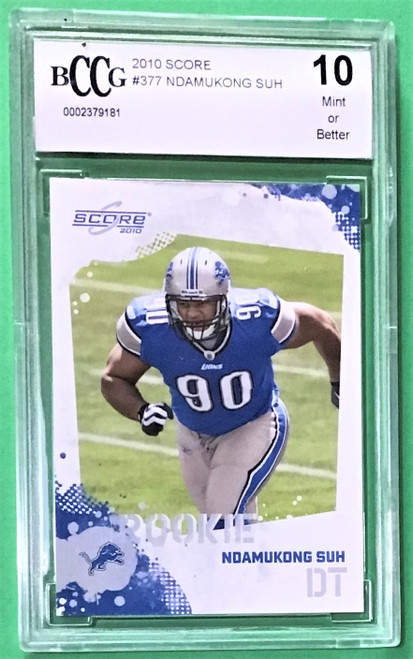 2010 Panini Score #377 Ndamukong Suh Rookie BCCG 10 