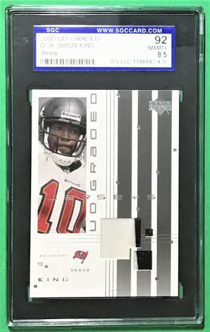 2000 Upper Deck Graded Series #G-SK Shaun King Game Used Jersey Relic SGC 8.5 Near Mint