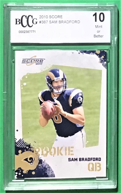 2010 Panini Score #387 Sam Bradford Rookie/RC BCCG 10