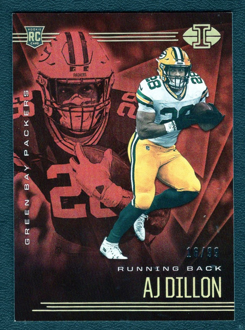 2020 Panini Illusions #26 AJ Dillon Red Parallel Rookie/RC 16/99
